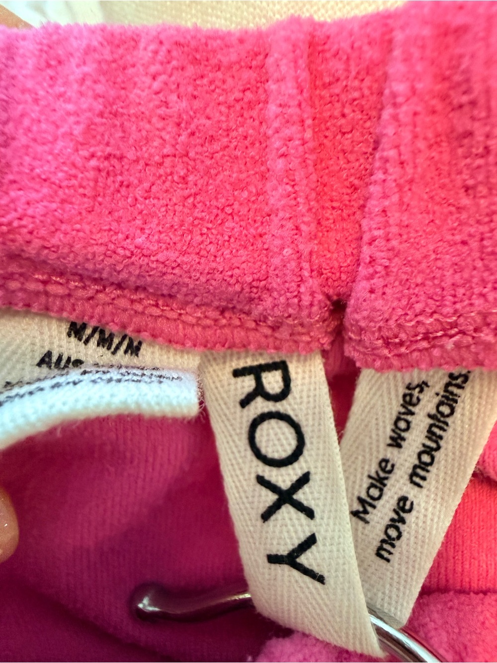 Roxy hot pink strapless beach romper